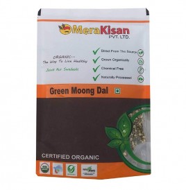 MeraKisan Organic Green Moong Dal   Pack  500 grams